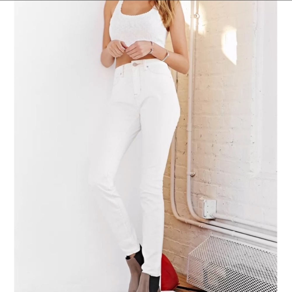 BDG High Rise Grazer Cigarette Jeans White 27